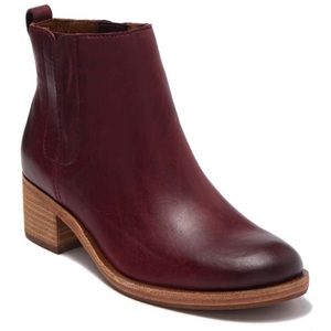 KORK-EASE Chelsea Leather Bootie Burgundy